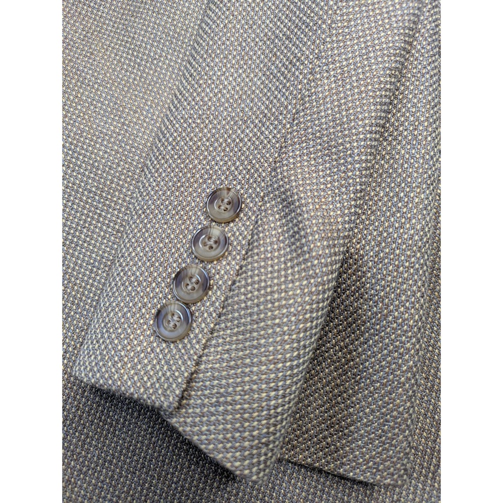 Corbin William Kurtz Mens 46R Blazer Sport Coat Tan Brown Wool Blend 2 Button - Picture 2 of 12